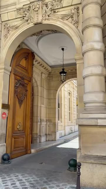 Ornate carved doorway, Paris