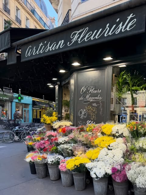Flower shop storefront, Paris